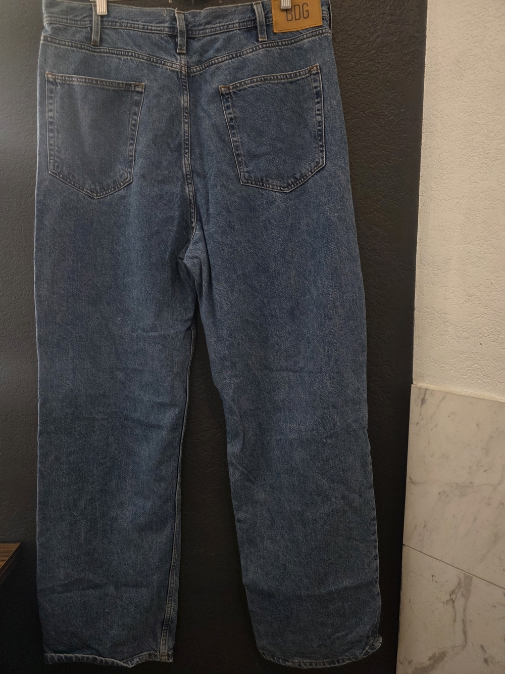 BDG Skate Fit  Wash Blue Denim Jeans with Branded Button